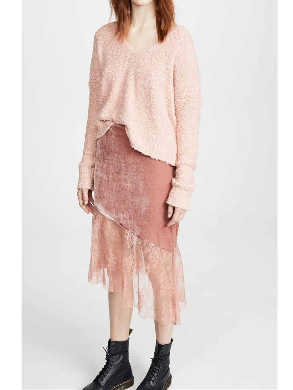 Free People Finders Keepers V-Neck Sweater textured cozy knit XS